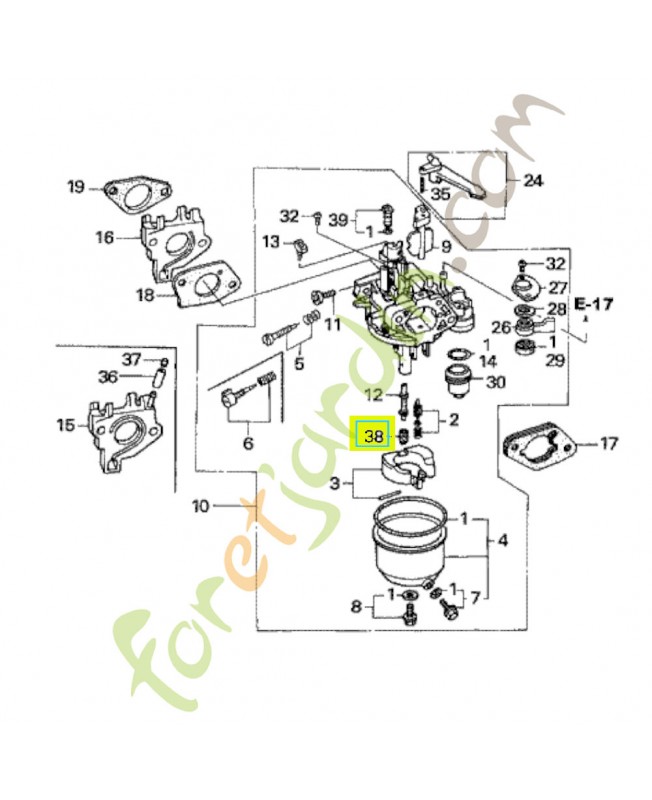 Gicleur principal (102) Honda 99101ZF51020