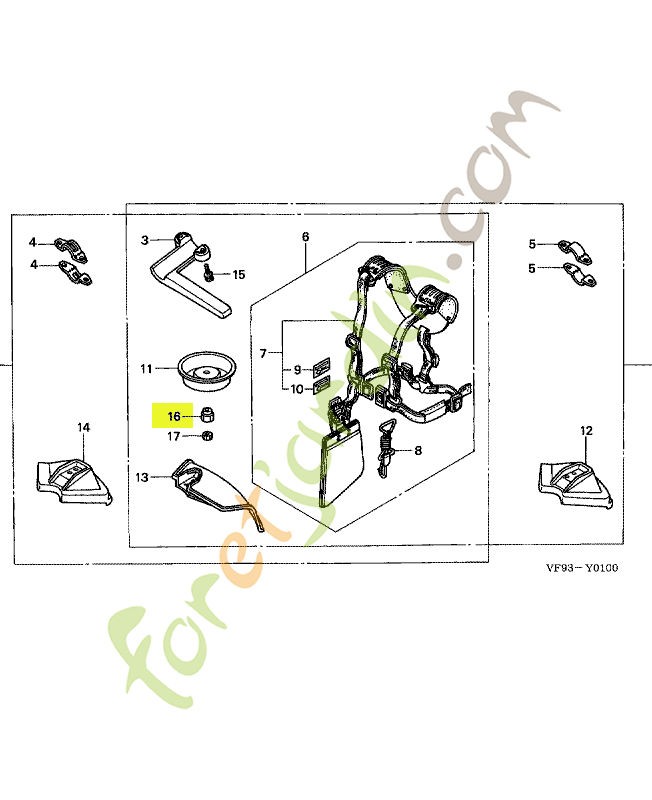 Ecrou hex., 10mm réf. Honda 90301VF9A01
