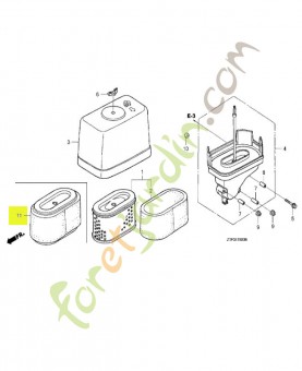 Élément filtre a air réf. Honda 17210Z1E801
