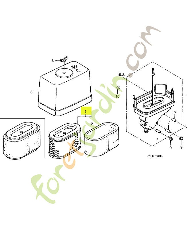 Element de filtre a air réf. Honda 17211ZF5V01
