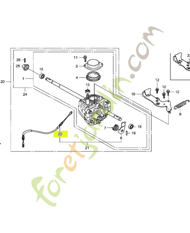Cable comp. changement réf. Honda 54630VH7A04