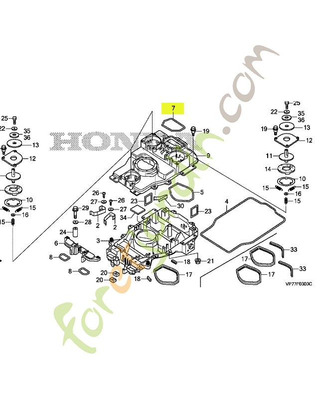 Joint d'etancheite c, cha réf. Honda 50106VP7000