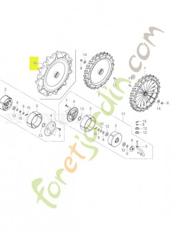 Roue comp. ar. réf. Honda 42710VP9010