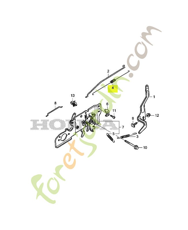 Ressort de rappel  réf. Honda 16562ZM0000