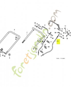 Cable comp. roto-stop réf. Honda 54530VA3J01