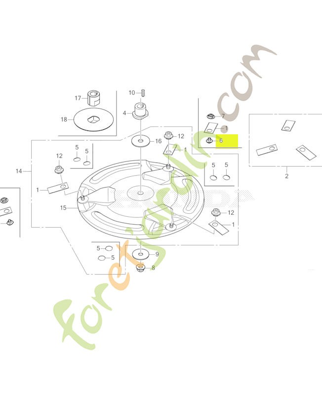Boulon, lame 5mm réf. Honda 90101VP9000