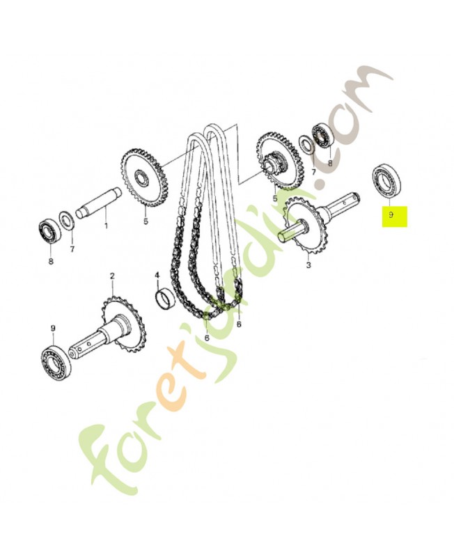 Roulement a billes 6208 Honda 961006208000