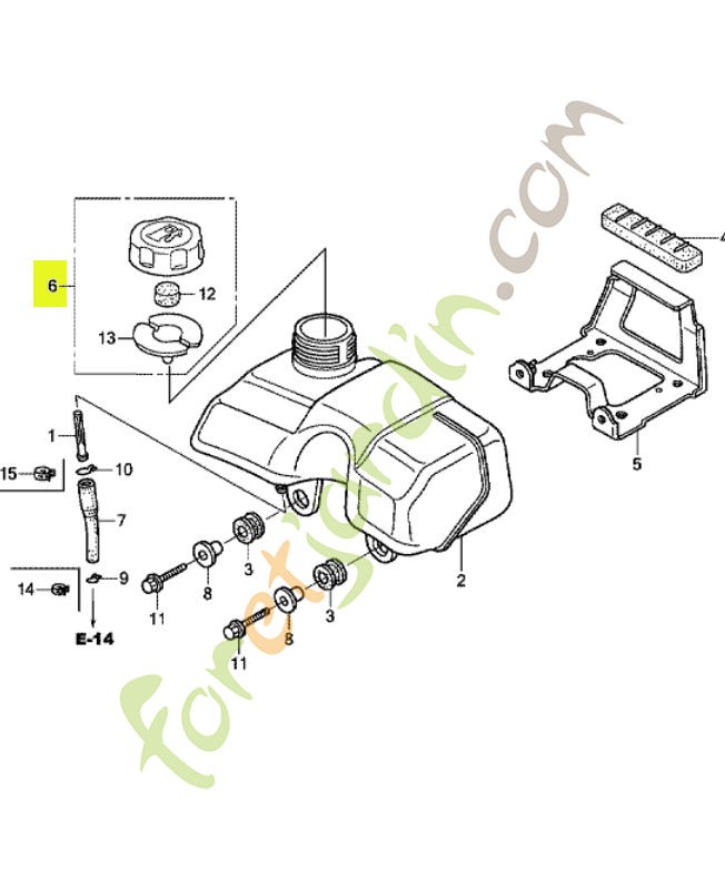 Bouchon de réservoir réf. Honda 17620ZL8023