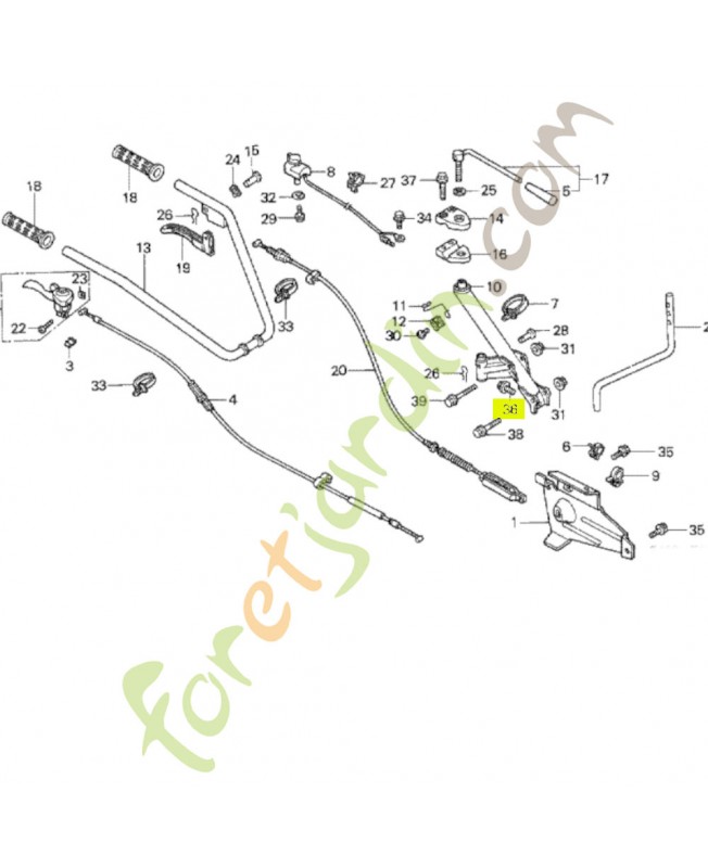 Boulon de bride 10x16 Honda 957011001600