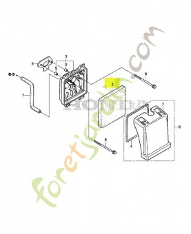 Élément de filtre à air réf. Honda 17211ZM7000
