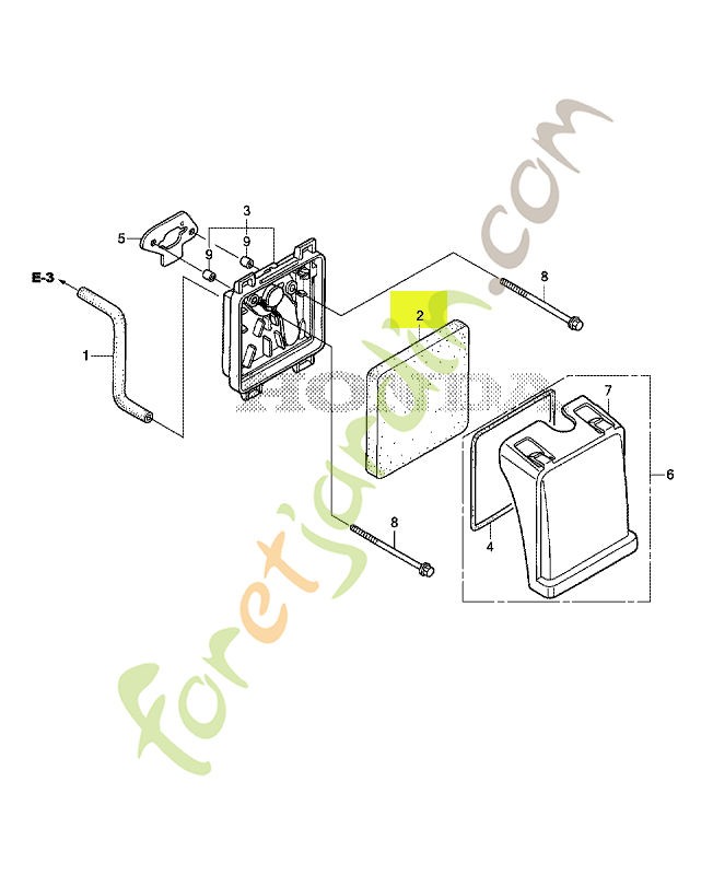 Élément de filtre à air réf. Honda 17211ZM7000
