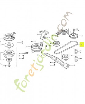 Courroie en v (z-35) réf. Honda 22431VF0E51