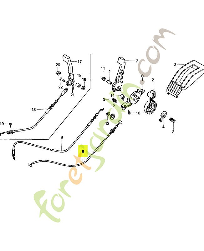 Cable  réf. Honda 17910VA3004