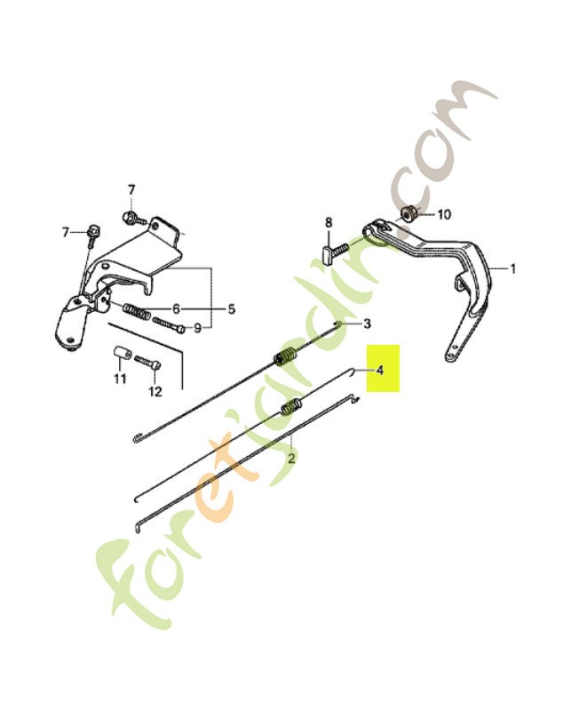 Ressort de rappel réf. Honda 16562ZE1020