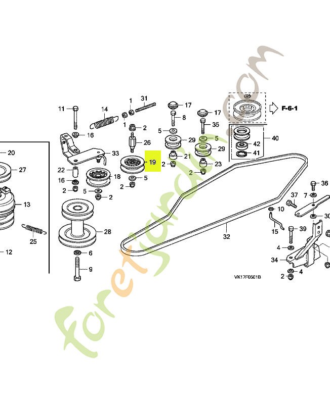Poulie réf. Honda 80256Y09003