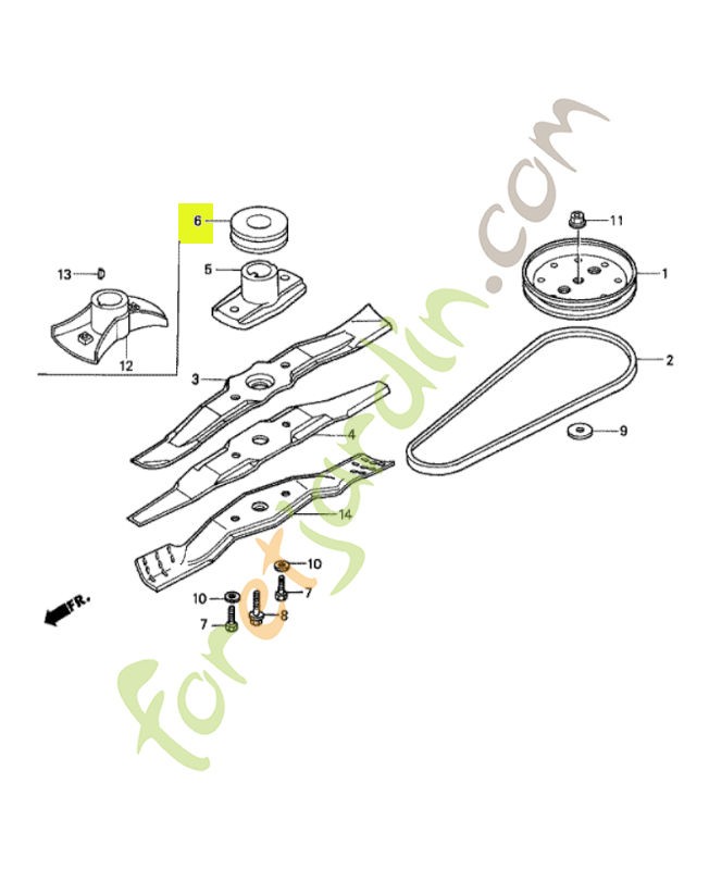Poulie de commande réf. Honda 75161VG3B50