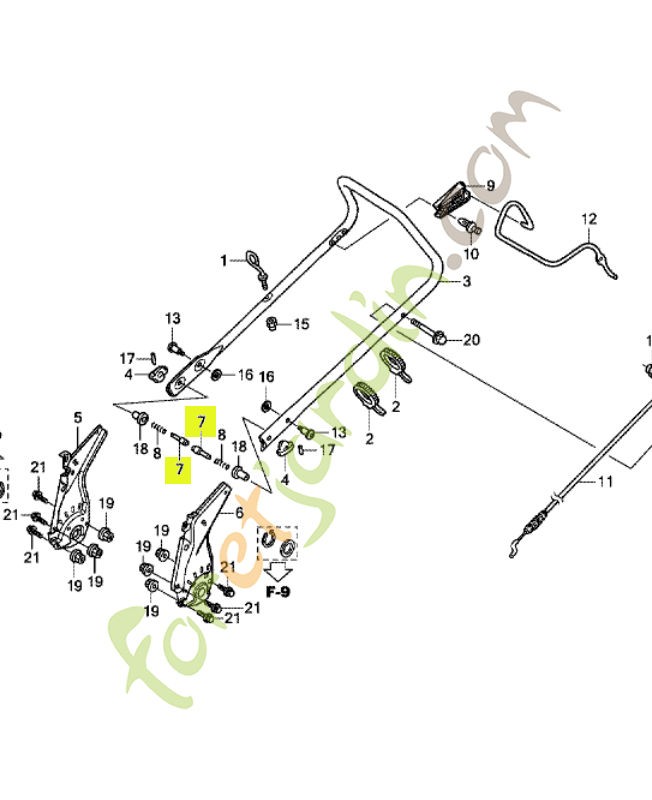 Goupille, 8mm réf. Honda 53158VL0B01