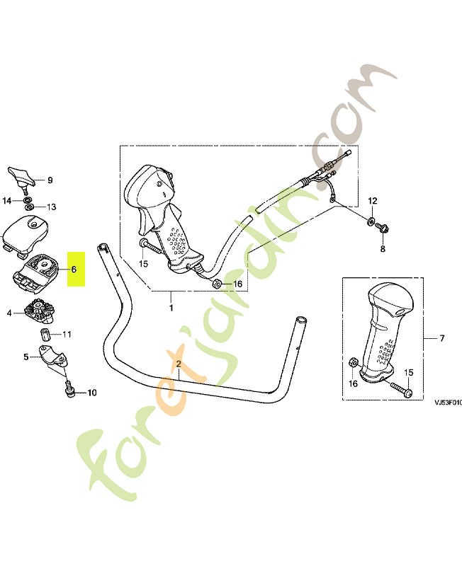 Support d, poignee réf. Honda 53139VL6P31