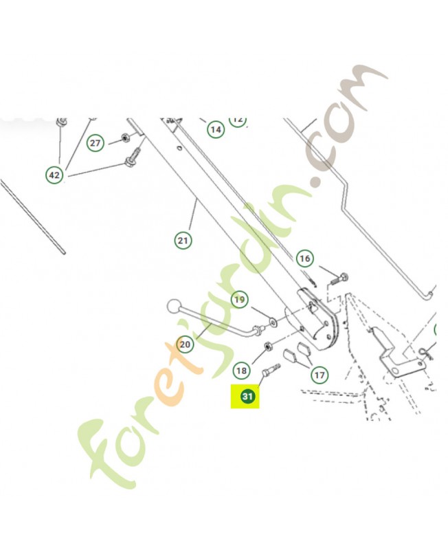 Vis d'articulation 532150696- Pièce de détachée Husqvarna
