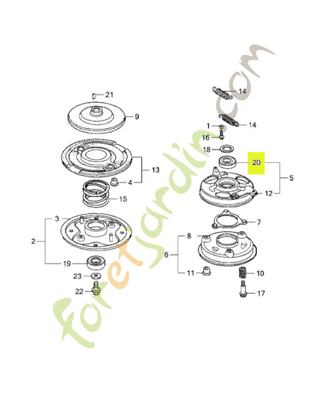 Roulement a billes radial réf. Honda 91103VA4003