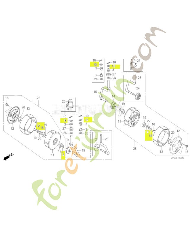 Rondelle de butee, 7.2x14 réf. Honda 90505VP9000