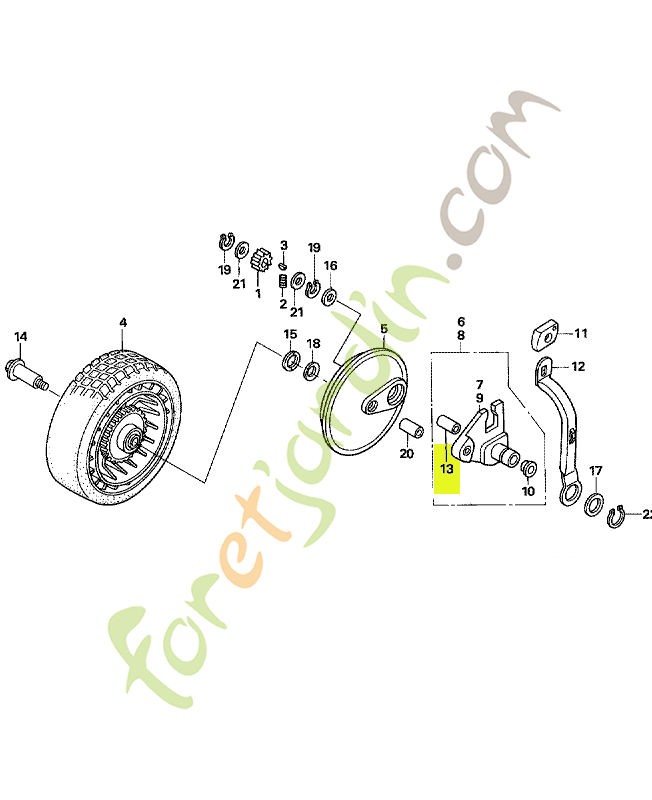 Bague d'arbre de commande réf. Honda 44327VG3B00