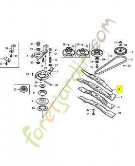 Lame, tournante superieur réf. Honda 72531VE2020