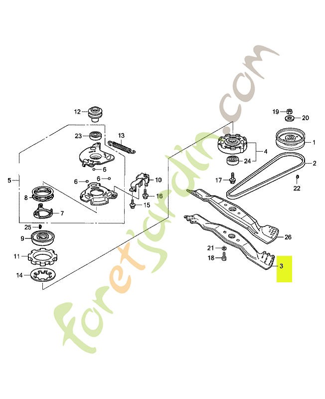 Lame de rotor réf. Honda 72511VE0N00