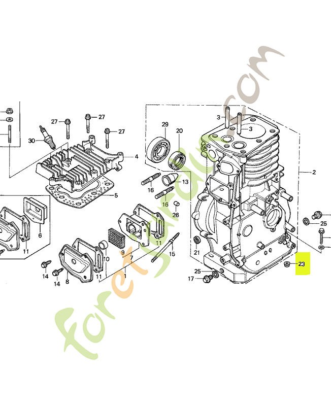 Ecrou de bride, 8mm réf. Honda 9405008000