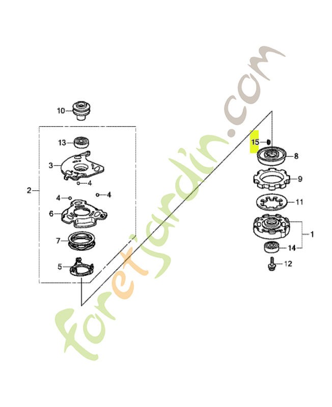 Clavette woodruff, 16x15 réf. Honda 9440116150
