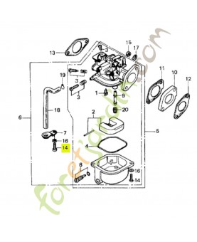 Vis a tete cylindrique 4x12 - Réf. Honda 93500040120A Remplace référence 93500040121A