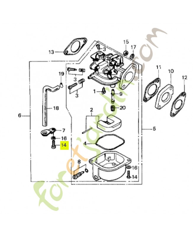 Vis a tete cylindrique 4x12 - Réf. Honda 93500040120A Remplace référence 93500040121A