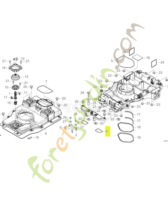 Joint d'etancheite d, cha réf. Honda 50107VP7000