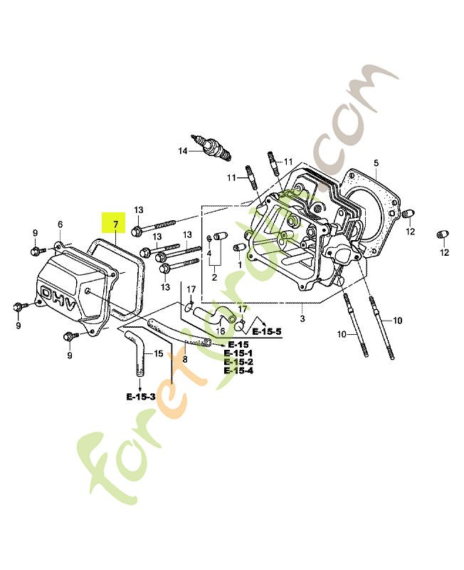 Joint de couvercle de cul réf. Honda 12391ZE1000