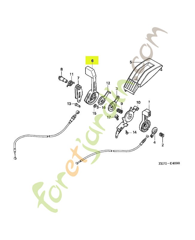 Levier de changement réf. Honda 54311VA3P01