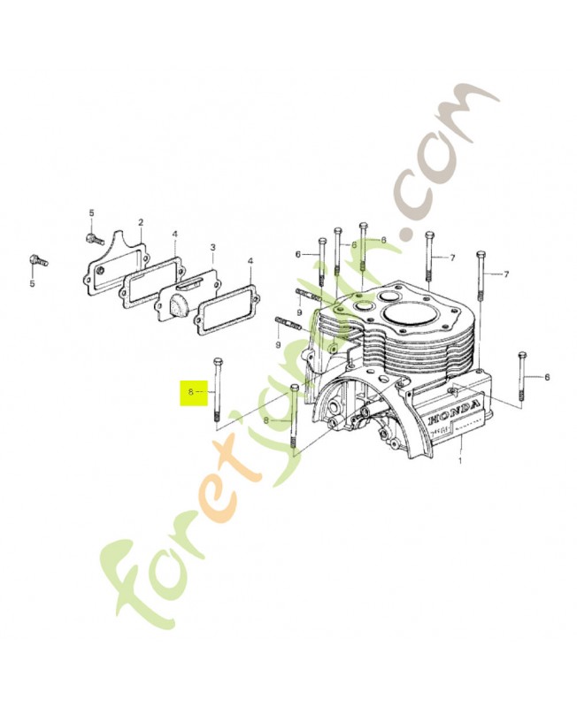 Boulon a tete hexagonale 8x100 Honda 92101081000A