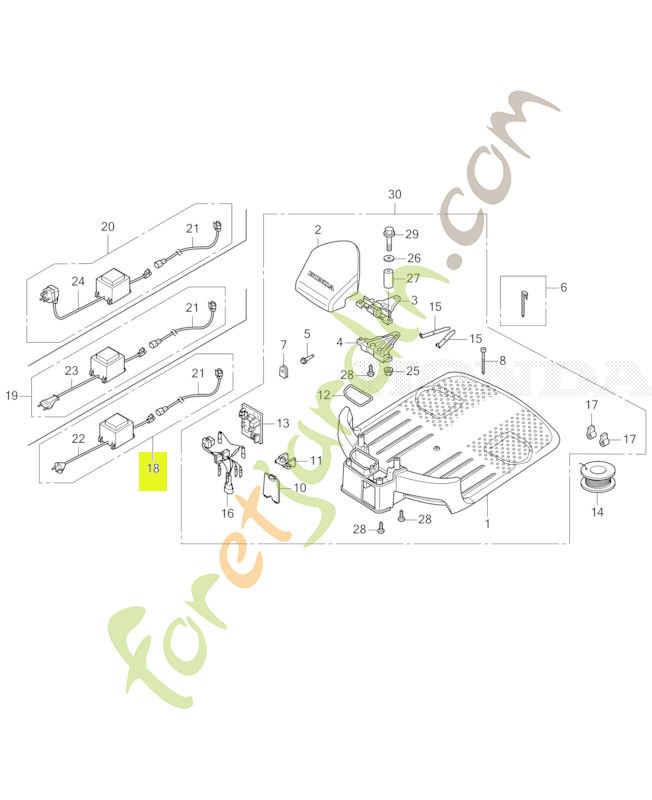 Ens. transformateur (eu) réf. Honda 31780VP7043