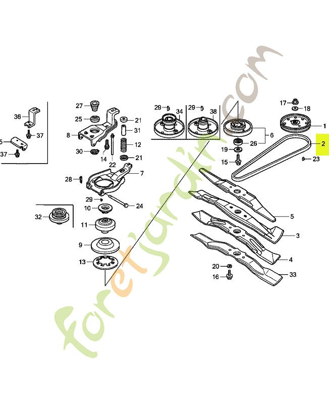 Courroie en v (m-37) réf. Honda 22431VE2J00