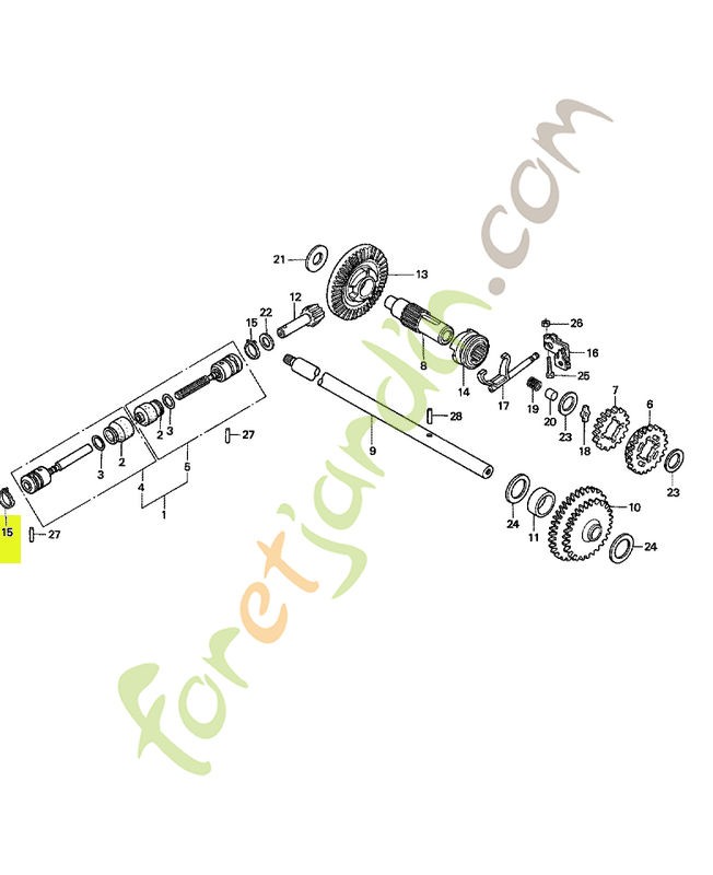 Clip d'arbre d'embrayage réf. Honda 23435VA2701