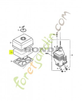 Élément de filtre à air  réf. Honda 17211ZE1000