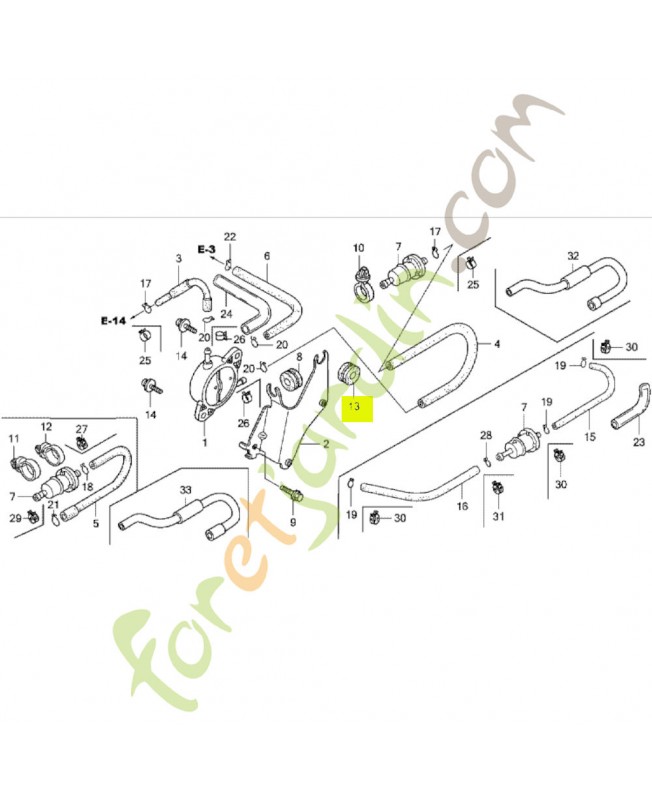 Butoir Honda référence 91601ZJ1840