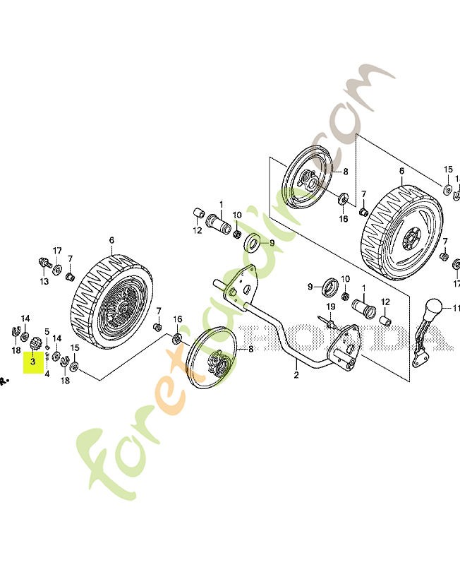 Pignon (12t) réf. Honda 42661VH3850