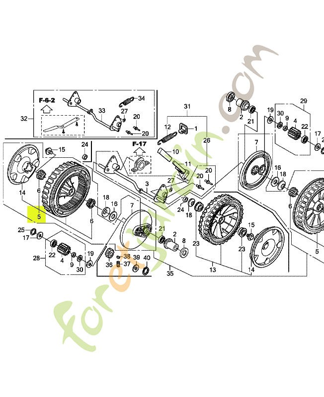 Ens. roue ar. réf. Honda 42700VK8753