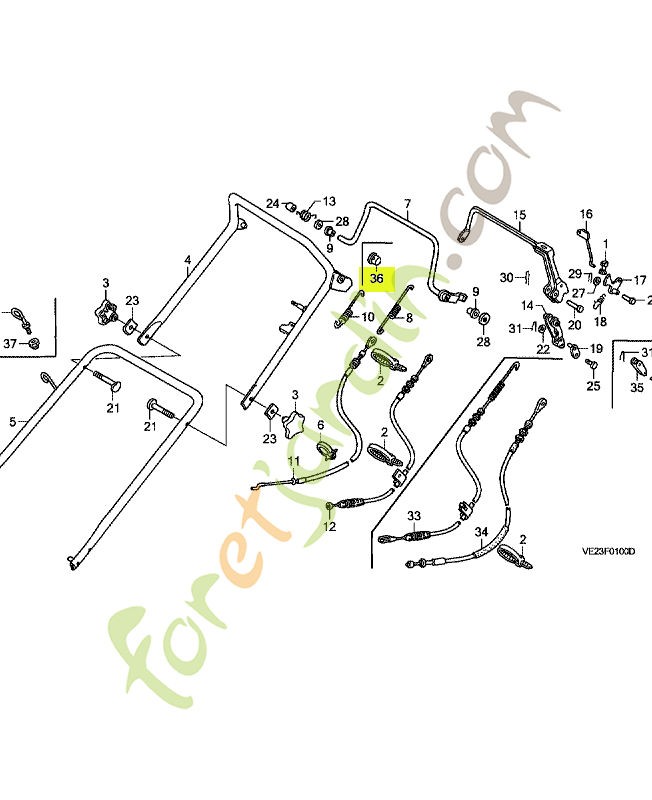 Ecrou presse, 8mm réf. Honda 90301VA3J01