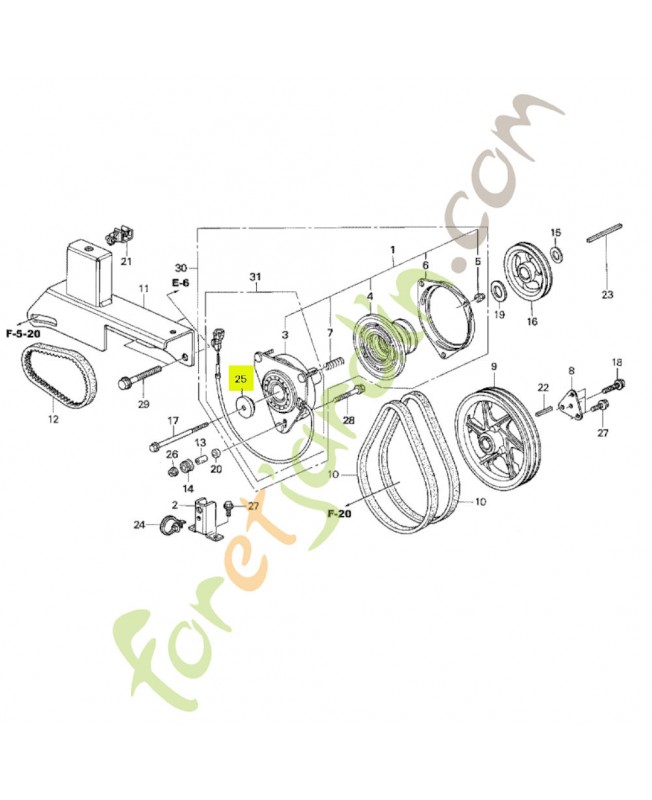 Collier d'embrayage Honda référence 91559V15010