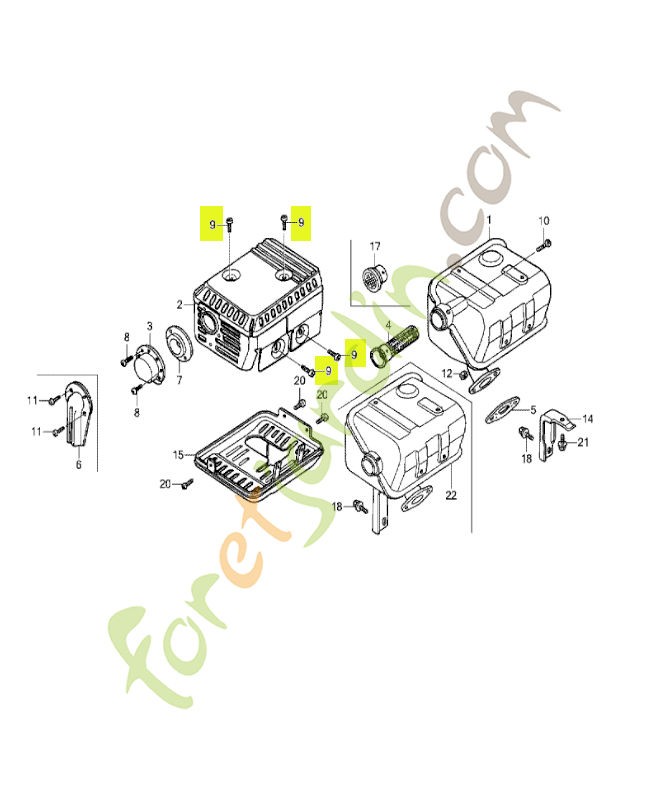 Vis auto-taraudeuse, 5x8 réf. Honda 90050ZE1000