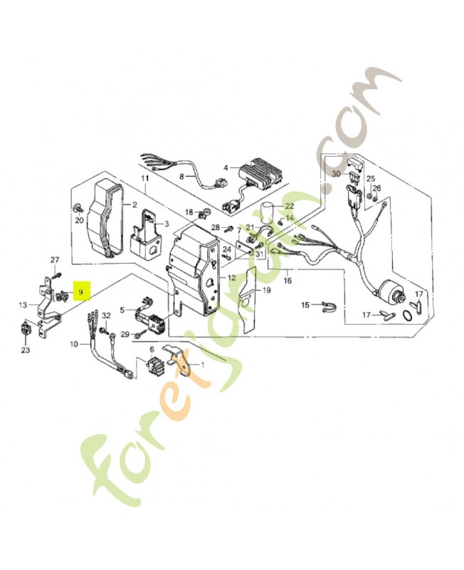 Agrafe de faisceau - Réf. Honda 91558SD5003