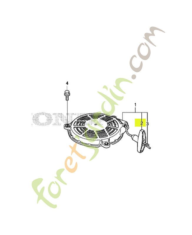 Poignée de lanceur réf. Honda 28461ZL8003