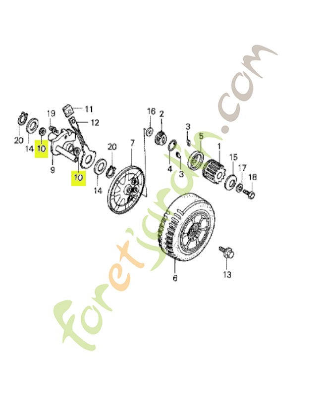 Cache-poussiere, 12mm réf. Honda 42944VA2702