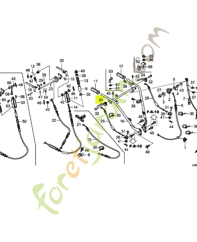 Levier d'embrayage réf. Honda 54611740010